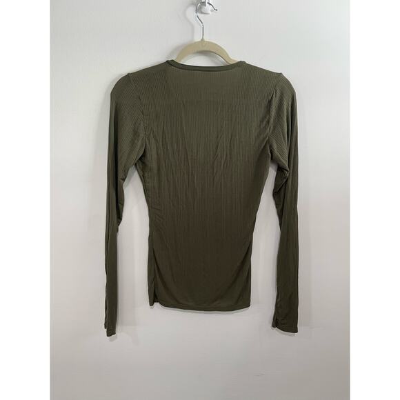 Negative Whipped Henley Green Moss Size Medium - Picture 2 of 4